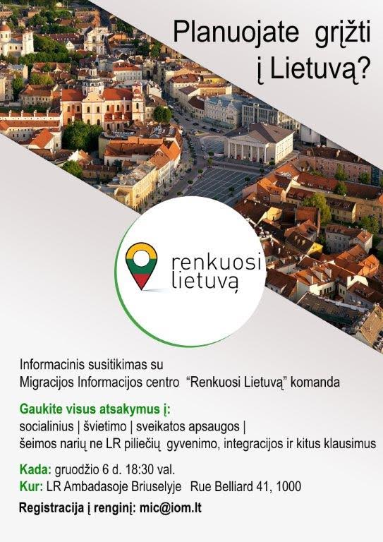 KVIETIMAS gruodžio 6 d. 18h30 – Renkuosi Lietuvą!
