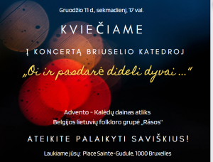 Belgijos lietuvių folkloro grupės RASOS koncertas Briuselio katedroje @ Briuselio katedroje | Bruxelles | Bruxelles | Belgija