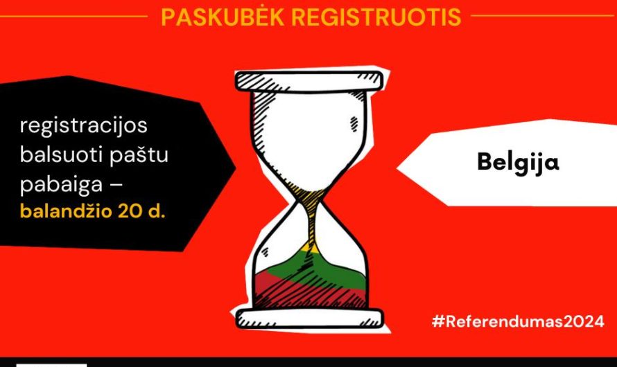 Rinkimai. Balandžio 20d. baigiasi registracija balsavimui paštu!