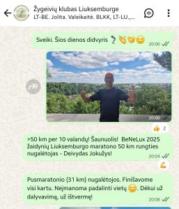 BeNeLux lietuvių sporto žaidynės. Ėjimo maratonas Liuksemburge